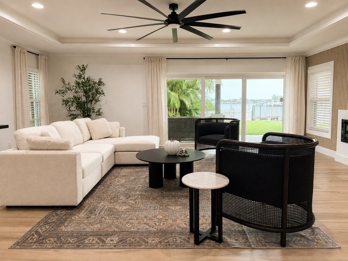 Beautifully staged luxury living room by Zava Designs